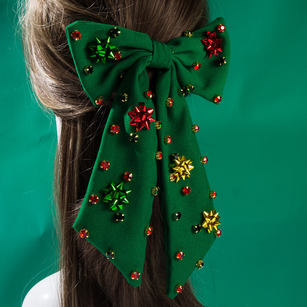 Wholesale Christmas Bow Hairpin Diamond Snowflake Accessories Spring Hairpin